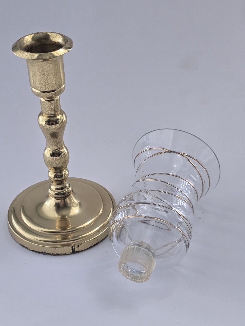 Partylite Rare Calypso Gold Peglite Candle Holder Hurricane – 10” Tall - Picture 7 of 8